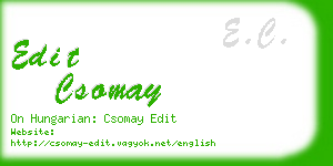 edit csomay business card